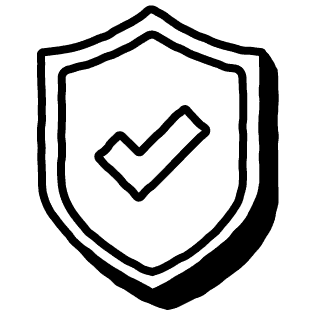 police badge with tick illustration