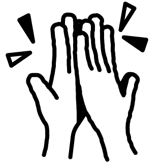 hands clapping illustration