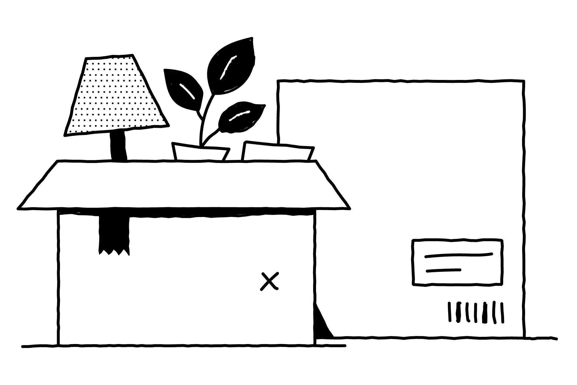 moving compared removal boxes illustration